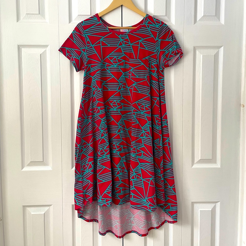 LulaRoe Carly Swing Dress In Abstract Print Size XS